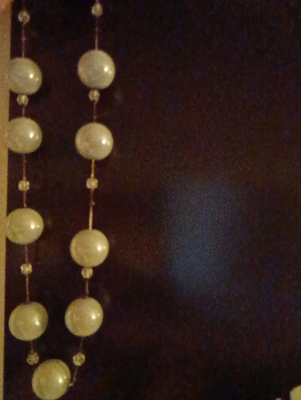 Pearl Bead Necklace- White Faux Pearl Dangle